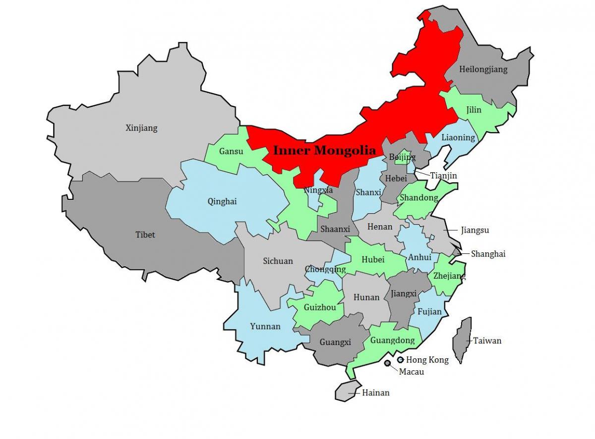 რუკა მონღოლეთის რეგიონში