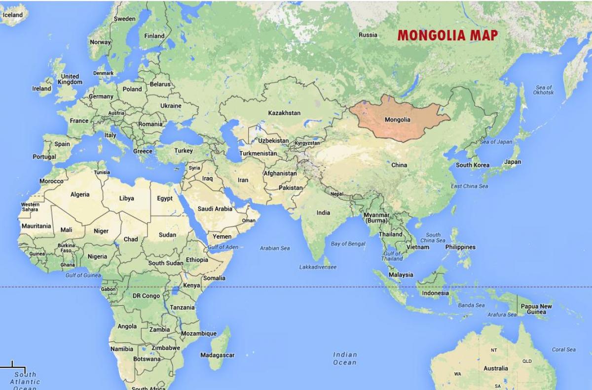 მსოფლიო რუკა გვიჩვენებს, მონღოლეთის