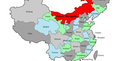 რუკა მონღოლეთის რეგიონში